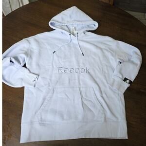 Reebok Womens Pullover Hooded Sweatshirt Size M Blue‎